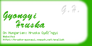 gyongyi hruska business card